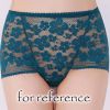 2 Pcs Women Lace Sexy Bikini Panties Pack Flower Mesh Underwear Plus Size Boyshorts Panties,Black Red