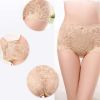 4 Pcs Womens Lace Sexy Bikini Panties Plus Size Boyshorts Panties High Waist Briefs Underwear,White Red Blue Pink