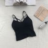 Women Cotton Underwear Push Up Bra Sexy Top Women Suspender Tank Up Fashion Solid Color Lingerie Female Soft Top Brassreie