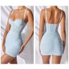 Womens Sexy Elegant See Tulle Dress Sleeveless Mini Dresses